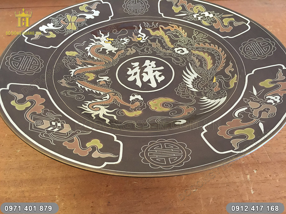 m&acirc;m bồng khảm v&agrave;ng bạc
